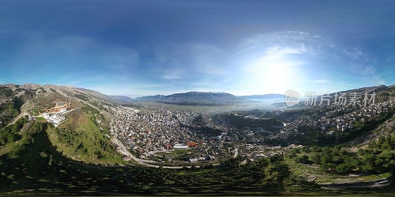 Gjirokaster 360度全景图-阿尔巴尼亚